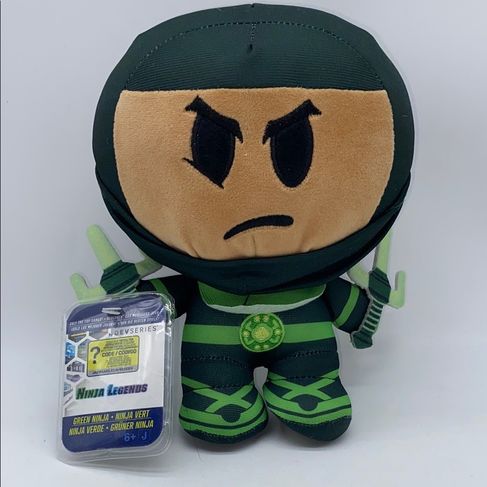 Ninja Legends Green Plush Stuffed Toy with Code 8”